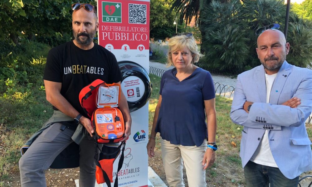 ancona città cardioprotetta mazzucchelli e rossetti con il defibrillatore